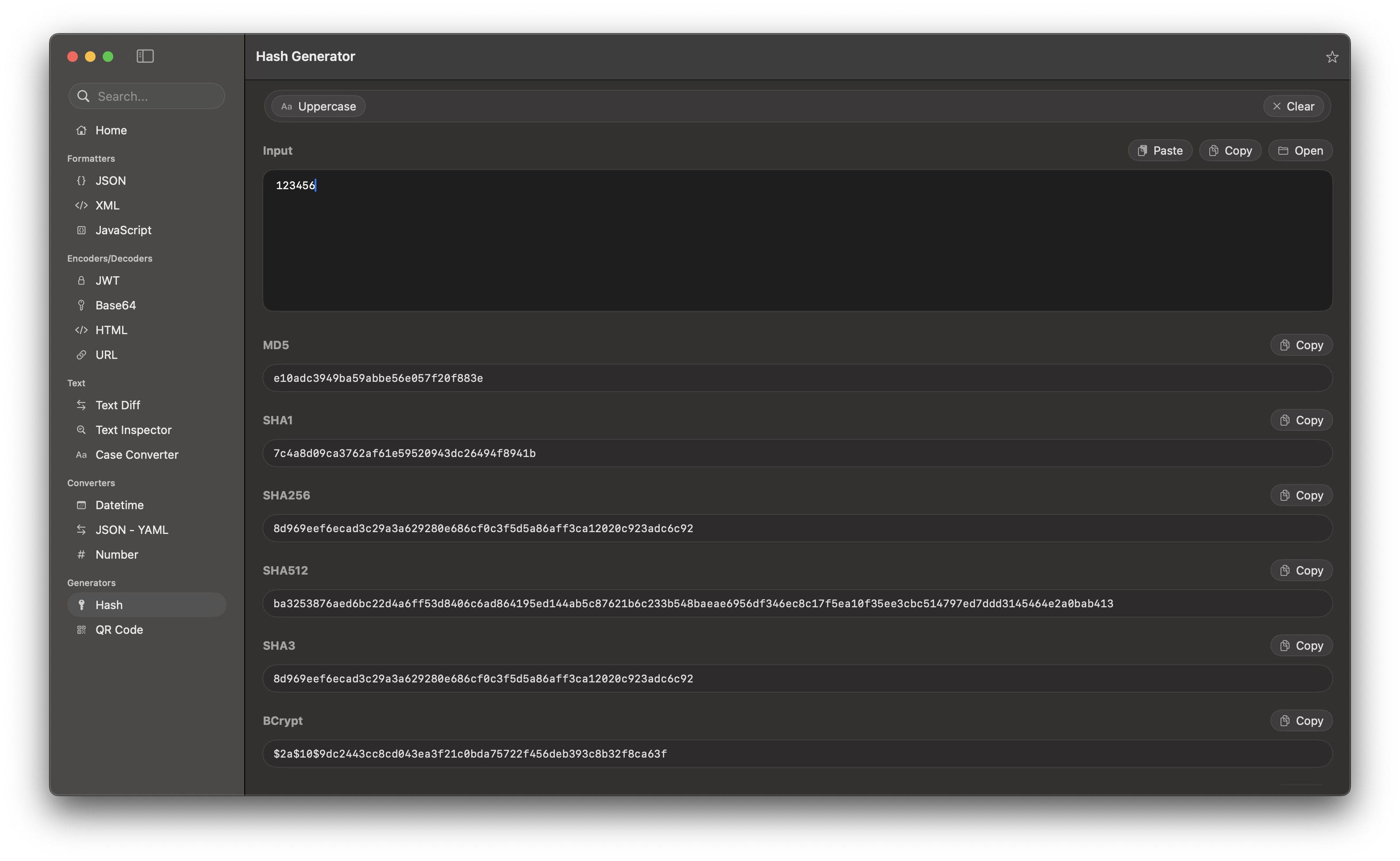 Hash Generator